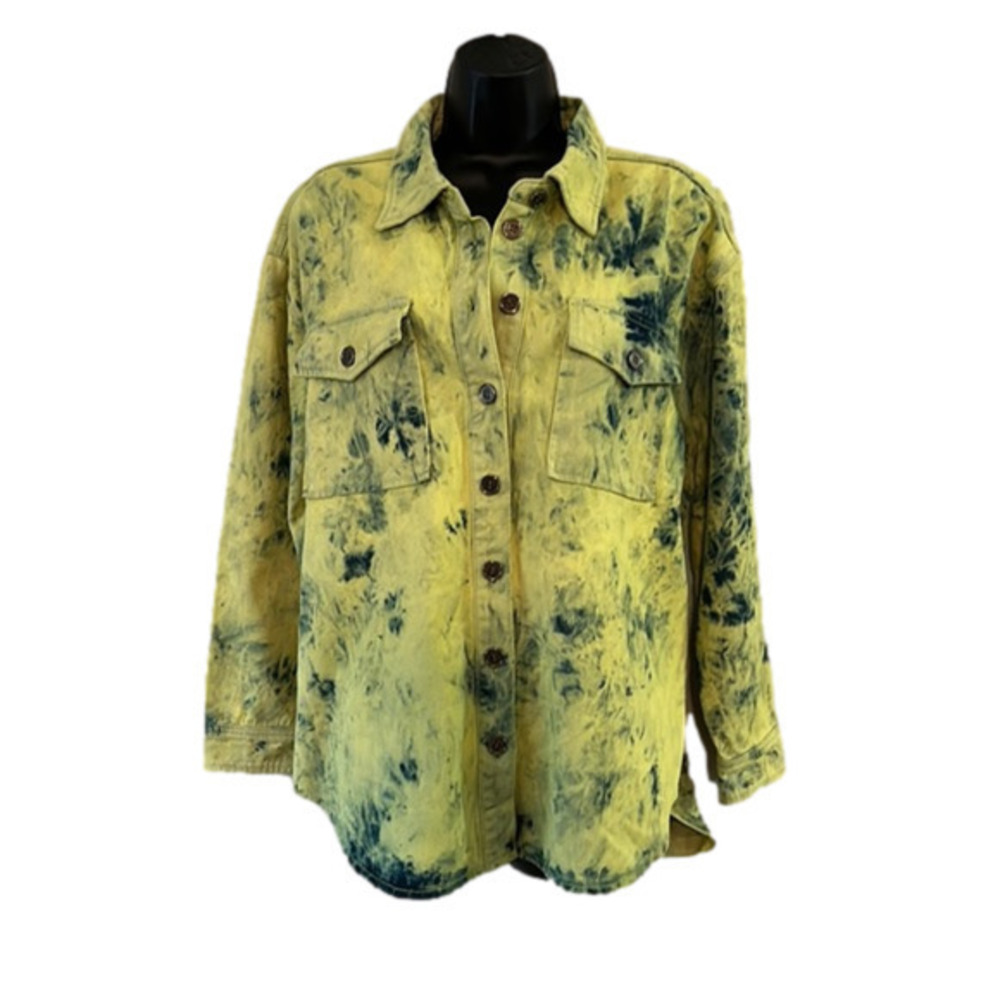 NWOT UO X BP. Denim tie dye shacket size small